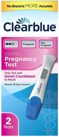 Clearblue Digital Pregnancy Test, with Smart Countdown, 2 Tests