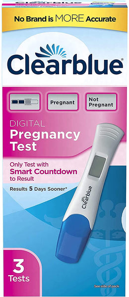 Clearblue Digital Pregnancy Test, with Smart Countdown, 3 Tests