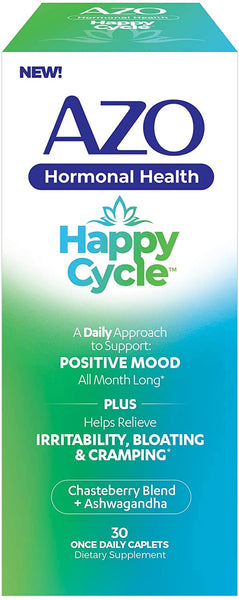 AZO Hormonal Health Happy Cycle, Hormonal Health Support, 30 Caplets