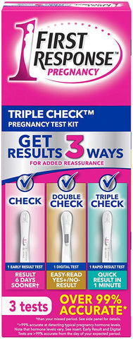 First Response Triple Check Pregnancy Test, 3 Tests
