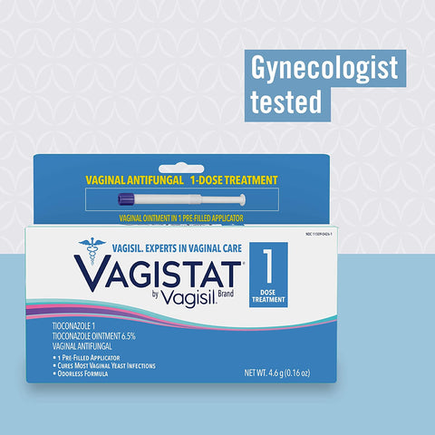 Vagistat 1-Dose Treatment Tioconazole 1 Pre-filled Cream Suppository for Vaginal Yeast Infection Treatment