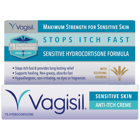 Vagisil Sensitive Skin Formula Anti-Itch Cream for Vaginal Itching & Irriration, 1oz